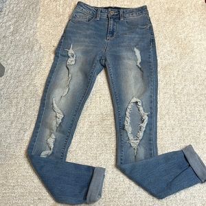 light wash jeans, size 0